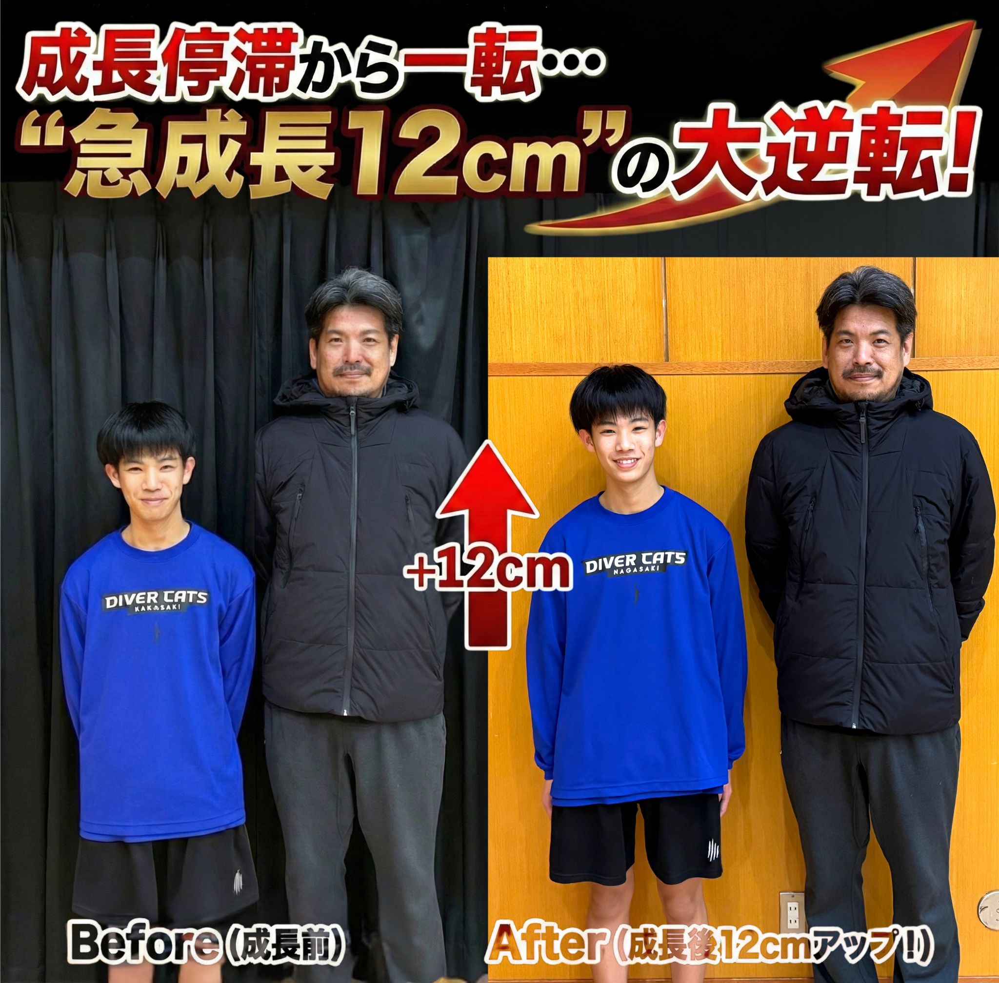 1年で12cmの急成長グラフ